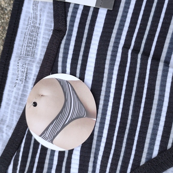 New Striped Ribbed Lightweight Cotton Cheeky Cheekini Stretchy Undies Panties - Picture 2 of 6